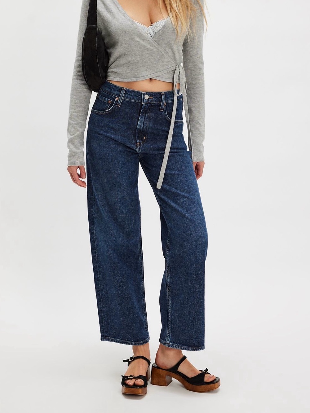 Anthropologie AGOLDE REN Echo Wide Leg Crop Jeans - Picture 2 of 8